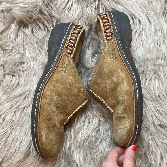 UGG Kohala Clog Leather Suede Sheepskin Comfort Closed Toe Slip-on Mule Slides - Picture 1 of 9